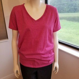 Nike pink women V-neck T-shirt size S
